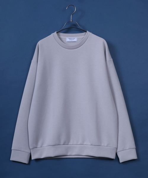 ANPAS（アンパス）の「Soft Cardboard Knit Oversized Sweatshirt/別注 ソフトダンボールニット オーバーサイズ トレーナー（スウェット・メンズ・アイボリー/ブラック/グレイッシュベージュ/チャコールグレー/ネイビー/ダークグリーン/ブラック系その他2/ホワイト系その他2/ブラック系その他/ホワイト系その他・L/LL/M）」の8枚目の写真