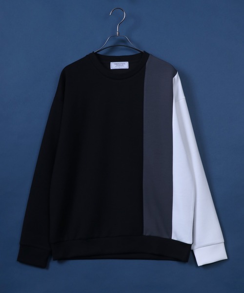 ANPAS（アンパス）の「Soft Cardboard Knit Oversized Sweatshirt/別注 ソフトダンボールニット オーバーサイズ トレーナー（スウェット・メンズ・アイボリー/ブラック/グレイッシュベージュ/チャコールグレー/ネイビー/ダークグリーン/ブラック系その他2/ホワイト系その他2/ブラック系その他/ホワイト系その他・L/LL/M）」の7枚目の写真