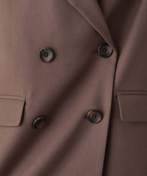 GLOBAL WORK（グローバルワーク）の「Ｗテーラージャケット/969683（テーラードジャケット・レディース・ダークブルー/ダークブラウン・FREE）」の6枚目の写真