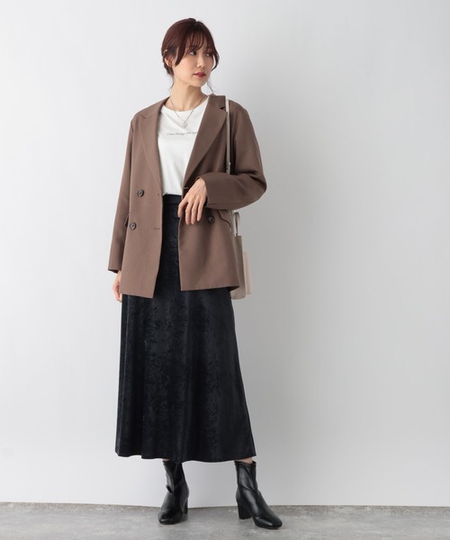 GLOBAL WORK（グローバルワーク）の「Ｗテーラージャケット/969683（テーラードジャケット・レディース・ダークブルー/ダークブラウン・FREE）」の8枚目の写真