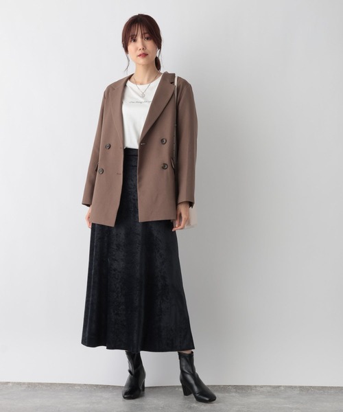 GLOBAL WORK（グローバルワーク）の「Ｗテーラージャケット/969683（テーラードジャケット・レディース・ダークブルー/ダークブラウン・FREE）」の9枚目の写真