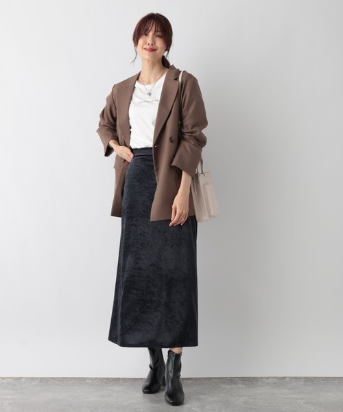 GLOBAL WORK（グローバルワーク）の「Ｗテーラージャケット/969683（テーラードジャケット・レディース・ダークブルー/ダークブラウン・FREE）」の12枚目の写真