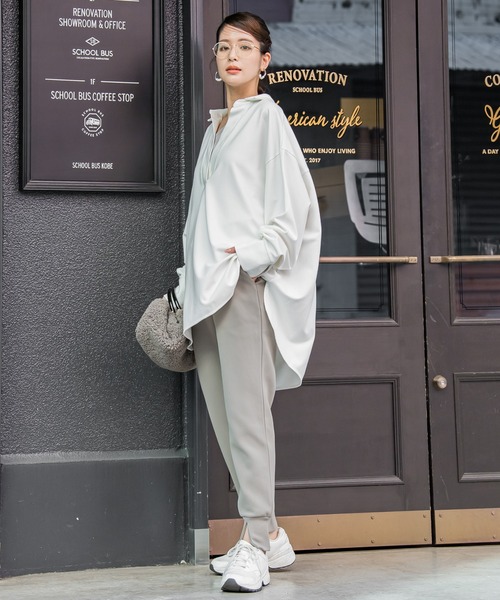 VICKY(ビッキー)の「【新色揃えて再登場!】スキッパーシャツブラウス《洗濯機で洗える》(シャツ/ブラウス・レディース・ブラック/オフホワイト/ベージュ/グレー/ネイビー/グレイッシュベージュ・M)」の13枚目の写真