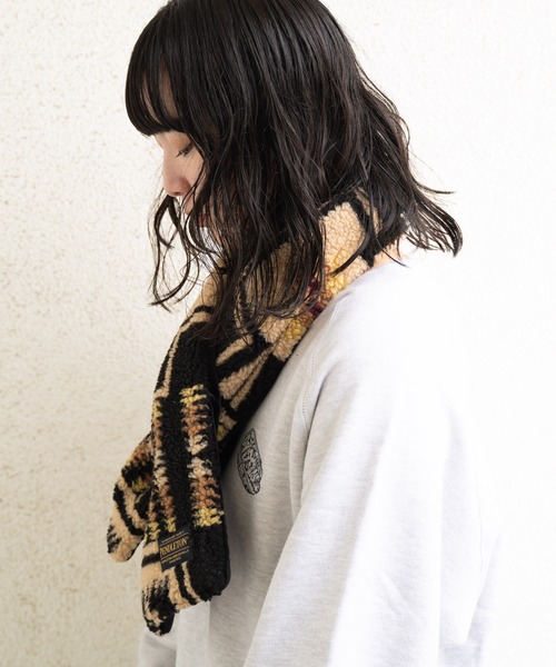 PENDLETON（ペンドルトン）の「∴【 PENDLETON / ペンドルトン 】 ボア素材 マフラー BOA MUFFLER（マフラー・レディース・オフホワイト/ブラック/ブラウン・FREE）」の10枚目の写真