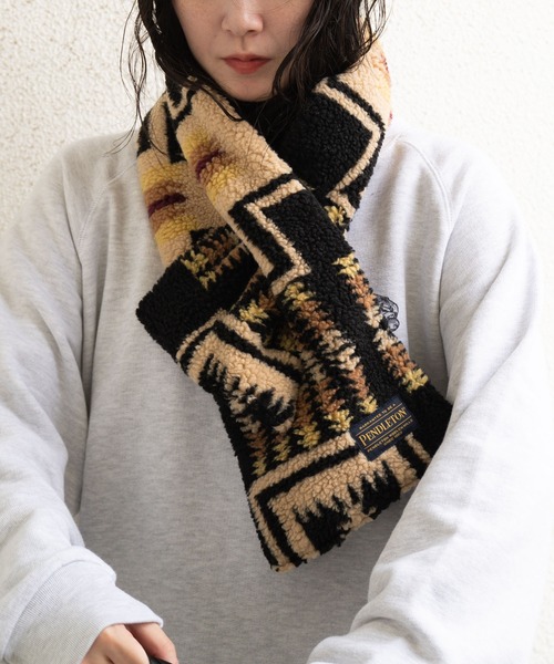 PENDLETON（ペンドルトン）の「∴【 PENDLETON / ペンドルトン 】 ボア素材 マフラー BOA MUFFLER（マフラー・レディース・オフホワイト/ブラック/ブラウン・FREE）」の13枚目の写真