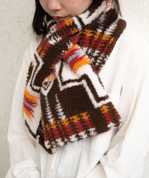PENDLETON（ペンドルトン）の「∴【 PENDLETON / ペンドルトン 】 ボア素材 マフラー BOA MUFFLER（マフラー・レディース・オフホワイト/ブラック/ブラウン・FREE）」の16枚目の写真