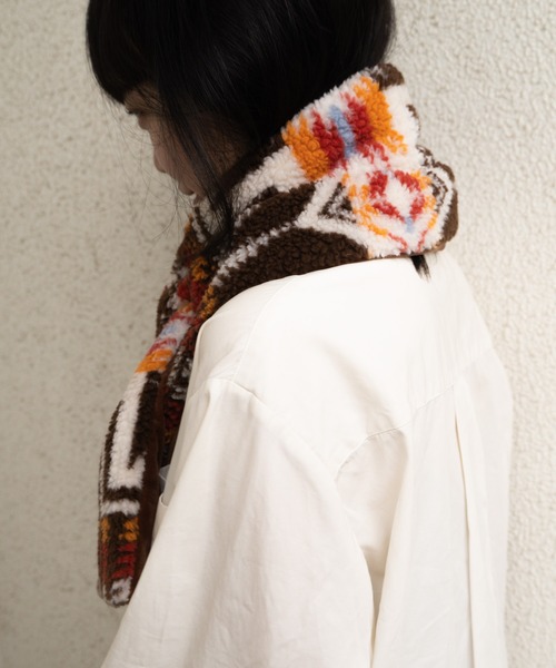 PENDLETON（ペンドルトン）の「∴【 PENDLETON / ペンドルトン 】 ボア素材 マフラー BOA MUFFLER（マフラー・レディース・オフホワイト/ブラック/ブラウン・FREE）」の17枚目の写真