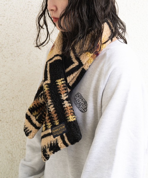 PENDLETON（ペンドルトン）の「∴【 PENDLETON / ペンドルトン 】 ボア素材 マフラー BOA MUFFLER（マフラー・レディース・オフホワイト/ブラック/ブラウン・FREE）」の18枚目の写真
