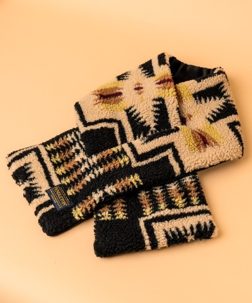 PENDLETON（ペンドルトン）の「∴【 PENDLETON / ペンドルトン 】 ボア素材 マフラー BOA MUFFLER（マフラー・レディース・オフホワイト/ブラック/ブラウン・FREE）」の22枚目の写真