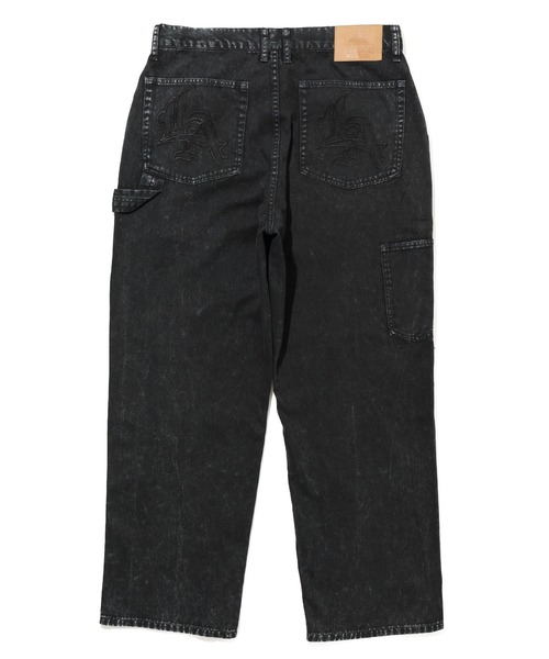 XLARGE（エクストララージ）の「OVERDYED PAINTER DENIM PANTS（デニムパンツ・メンズ・オリーブ/ブラック/パープル・34inch/30inch/36inch/32inch）」の4枚目の写真
