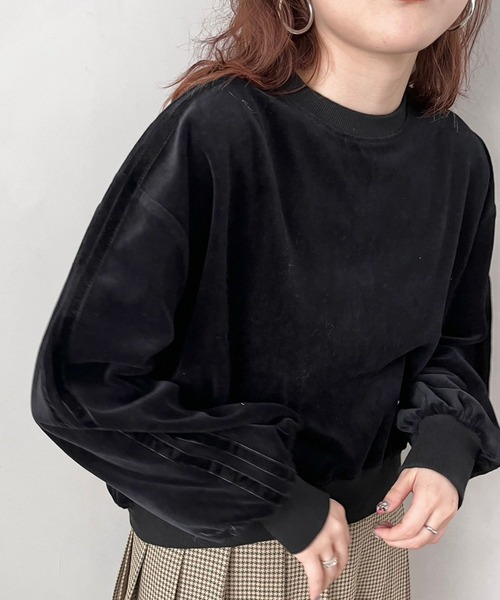 LOWRYS FARM(ローリーズファーム)の「ラインベロアクループルオーバーロングスリーブ 970309(スウェット・レディース・グレー/ブラック/アイボリー/ネイビー・FREE)」の20枚目の写真