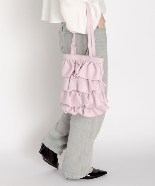 SVEC（シュベック）の「ティアード フリル トートバッグ（トートバッグ・レディース・ブラック/シルバー/パープル/ホワイト・FREE）」の13枚目の写真