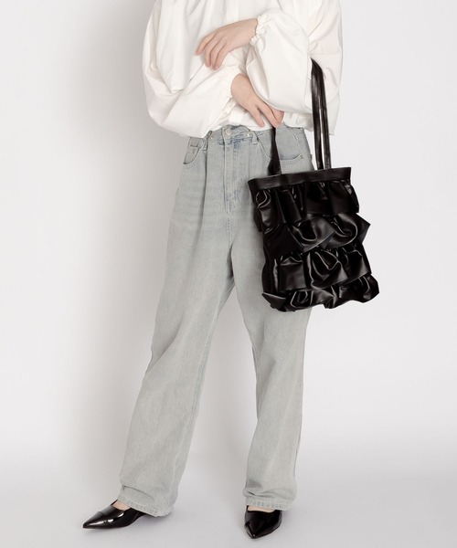 SVEC（シュベック）の「ティアード フリル トートバッグ（トートバッグ・レディース・ブラック/シルバー/パープル/ホワイト・FREE）」の10枚目の写真