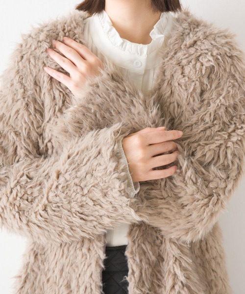 OMNES（オムネス）の「ペルシャシャギーカーディガン（カーディガン/ボレロ・レディース・ブラック/ベージュ/アイボリー/モカ/グレイッシュベージュ・FREE）」の14枚目の写真