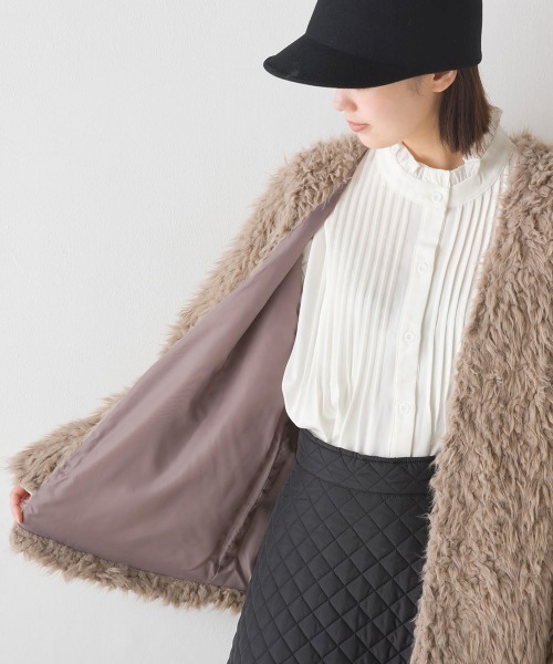 OMNES（オムネス）の「ペルシャシャギーカーディガン（カーディガン/ボレロ・レディース・ブラック/ベージュ/アイボリー/モカ/グレイッシュベージュ・FREE）」の12枚目の写真