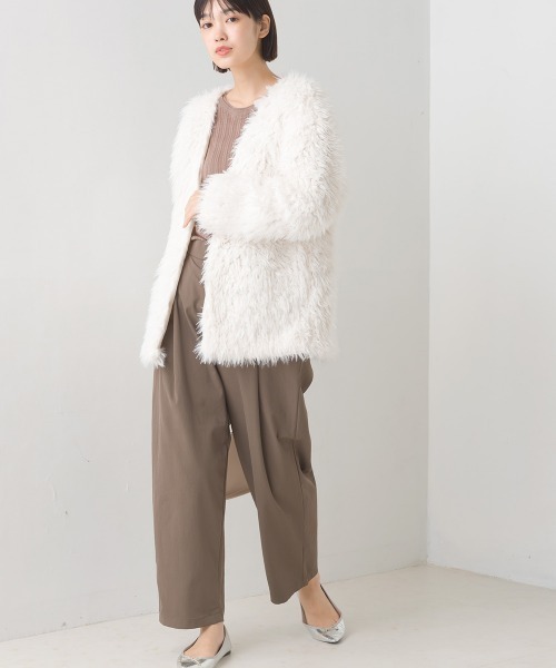 OMNES（オムネス）の「ペルシャシャギーカーディガン（カーディガン/ボレロ・レディース・ブラック/ベージュ/アイボリー/モカ/グレイッシュベージュ・FREE）」の15枚目の写真