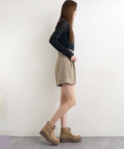 Fabby fabby(ファビィーファビィー)の「ボリュームモカシンブーツ(ブーツ・レディース・ブラウン/ベージュ/ブラック・SMALL/LARGE/MEDIUM)」の6枚目の写真