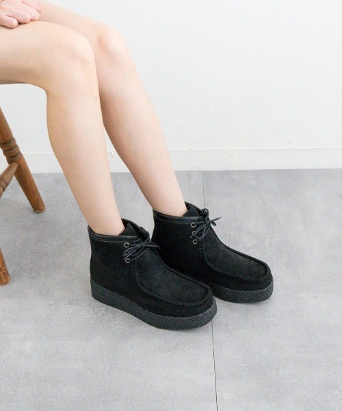 Fabby fabby(ファビィーファビィー)の「ボリュームモカシンブーツ(ブーツ・レディース・ブラウン/ベージュ/ブラック・SMALL/LARGE/MEDIUM)」の8枚目の写真