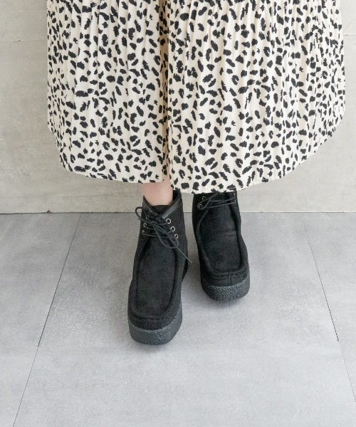 Fabby fabby(ファビィーファビィー)の「ボリュームモカシンブーツ(ブーツ・レディース・ブラウン/ベージュ/ブラック・SMALL/LARGE/MEDIUM)」の9枚目の写真