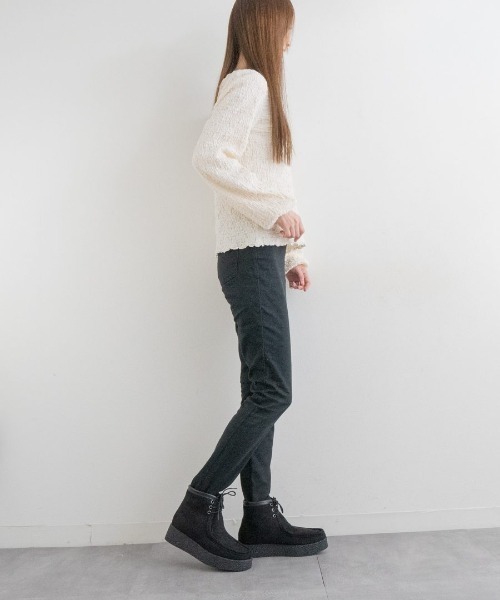 Fabby fabby(ファビィーファビィー)の「ボリュームモカシンブーツ(ブーツ・レディース・ブラウン/ベージュ/ブラック・SMALL/LARGE/MEDIUM)」の12枚目の写真