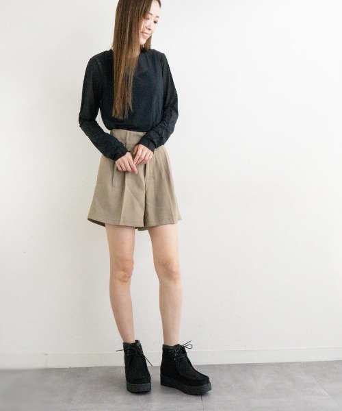 Fabby fabby(ファビィーファビィー)の「ボリュームモカシンブーツ(ブーツ・レディース・ブラウン/ベージュ/ブラック・SMALL/LARGE/MEDIUM)」の14枚目の写真