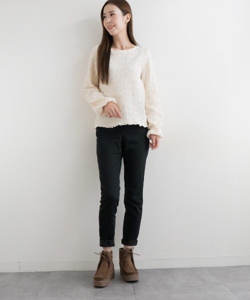 Fabby fabby(ファビィーファビィー)の「ボリュームモカシンブーツ(ブーツ・レディース・ブラウン/ベージュ/ブラック・SMALL/LARGE/MEDIUM)」の20枚目の写真