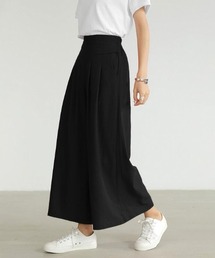 さらっと涼しげ コットンリネン ワイドガウチョパンツ 夏服