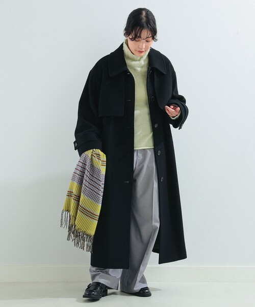 Ray BEAMS(レイビームス)の「CORNILLON / 千鳥 ボーダー ストール(マフラー・レディース・ピンク/イエロー・ONE SIZE)」の5枚目の写真