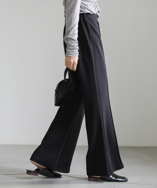 select MOCA（セレクトモカ）の「カットジョーゼットセミフレアパンツ（その他パンツ・レディース・ダークカーキ/ブルーグレー/ブラック・SMALL/MEDIUM/LARGE）」の10枚目の写真