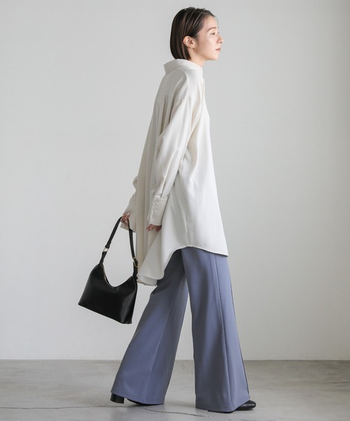 select MOCA（セレクトモカ）の「カットジョーゼットセミフレアパンツ（その他パンツ・レディース・ダークカーキ/ブルーグレー/ブラック・SMALL/MEDIUM/LARGE）」の19枚目の写真