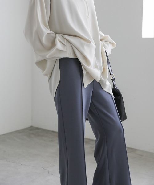 select MOCA（セレクトモカ）の「カットジョーゼットセミフレアパンツ（その他パンツ・レディース・ダークカーキ/ブルーグレー/ブラック・SMALL/MEDIUM/LARGE）」の18枚目の写真