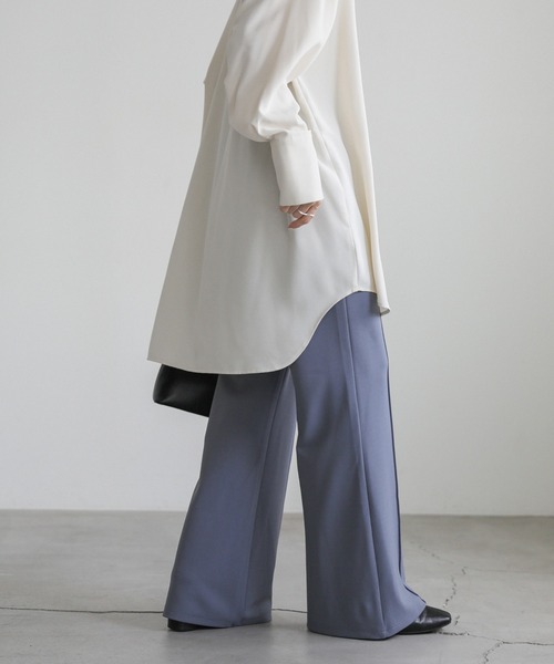 select MOCA（セレクトモカ）の「カットジョーゼットセミフレアパンツ（その他パンツ・レディース・ダークカーキ/ブルーグレー/ブラック・SMALL/MEDIUM/LARGE）」の17枚目の写真