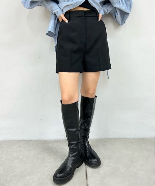 WHO'S WHO gallery（フーズフーギャラリー）の「センタープレスショートパンツ（その他パンツ・レディース・ブラック系その他/ブラック・FREE）」の5枚目の写真