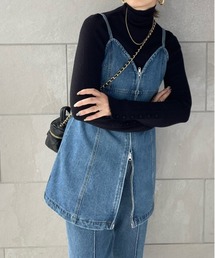 y/m by misato | デニムフロントジップビスチェ(ベスト)
