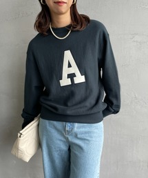[Americana/アメリカーナ] Aロゴワッペン クルーネックスウェット