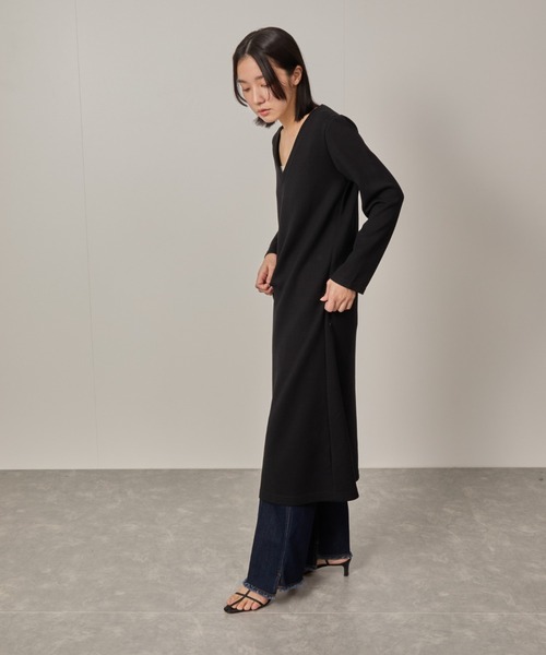 NERGY（ナージー）の「Vネックダンボールワンピース（ワンピース・レディース・ブラック/ベージュ・FREE）」の19枚目の写真