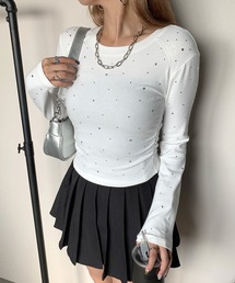 ストーン付きTシャツ