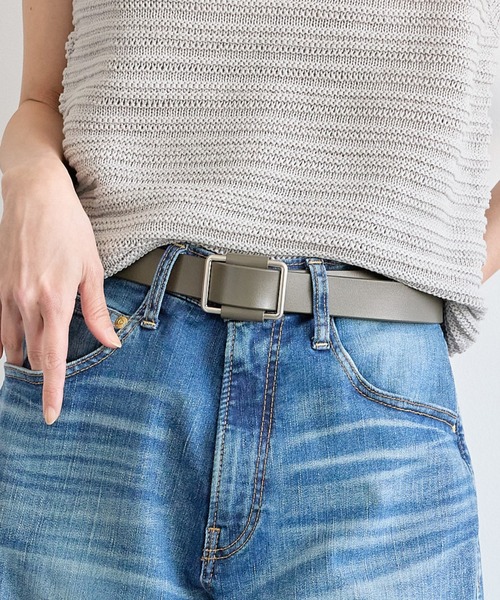 BARNYARDSTORM(バンヤードストーム)の「BARNYARDSTORM / スライドバックルレザーベルト30 【『ネルソンさん』YouTubeご紹介アイテム】(ベルト・レディース・ブラウン/ブラック/ブラック×シルバー/ブラウン系その他3/オフホワイト/チャコールグレー・FREE)」の4枚目の写真