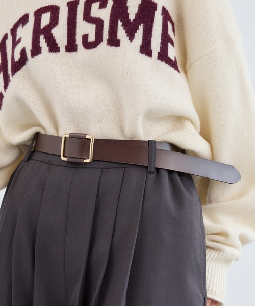 BARNYARDSTORM(バンヤードストーム)の「BARNYARDSTORM / スライドバックルレザーベルト30 【『ネルソンさん』YouTubeご紹介アイテム】(ベルト・レディース・ブラウン/ブラック/ブラック×シルバー/ブラウン系その他3/オフホワイト/チャコールグレー・FREE)」の20枚目の写真