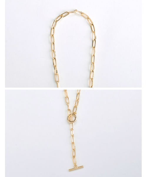 Re:EDIT（リエディ）の「[2点セット]アンカーチェーン×ハートモチーフ2連ネックレス（ネックレス・レディース・ゴールド/シルバー・FREE）」の6枚目の写真
