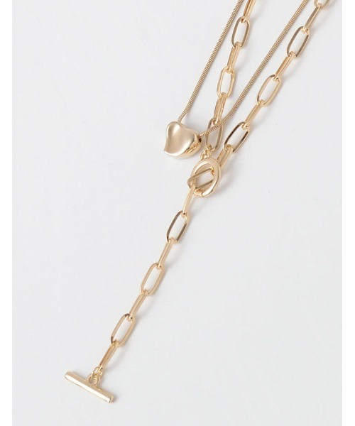 Re:EDIT（リエディ）の「[2点セット]アンカーチェーン×ハートモチーフ2連ネックレス（ネックレス・レディース・ゴールド/シルバー・FREE）」の7枚目の写真