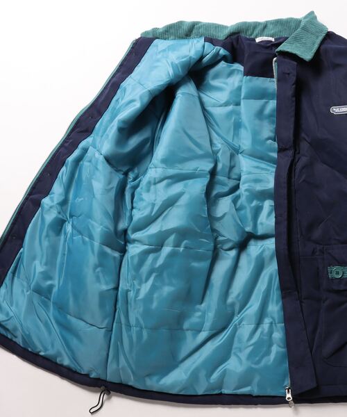 B.R.U(ブル)の「衿コーデュロイ切り替え中綿ジャケット(ブルゾン・メンズ・ネイビー/グレー・FREE)」の6枚目の写真