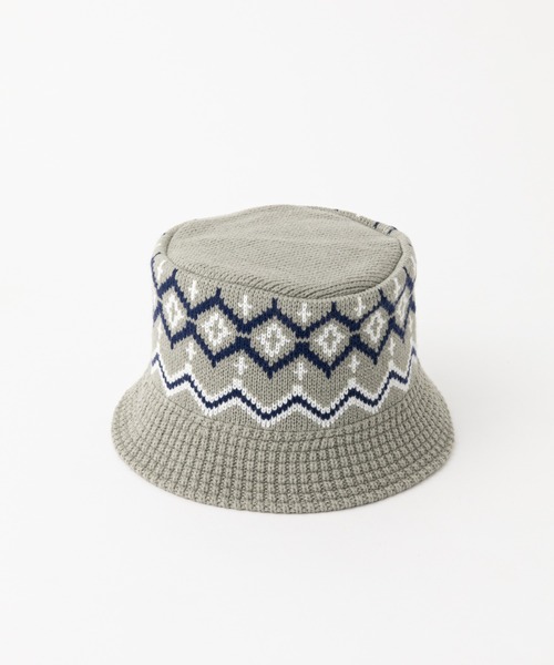 COLONY 2139(コロニートゥーワンスリーナイン)の「アクリルジャガードニットハット(ハット・メンズ・グレー/ブラック・FREE)」の7枚目の写真