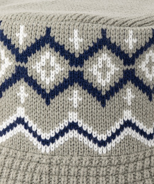 COLONY 2139(コロニートゥーワンスリーナイン)の「アクリルジャガードニットハット(ハット・メンズ・グレー/ブラック・FREE)」の8枚目の写真