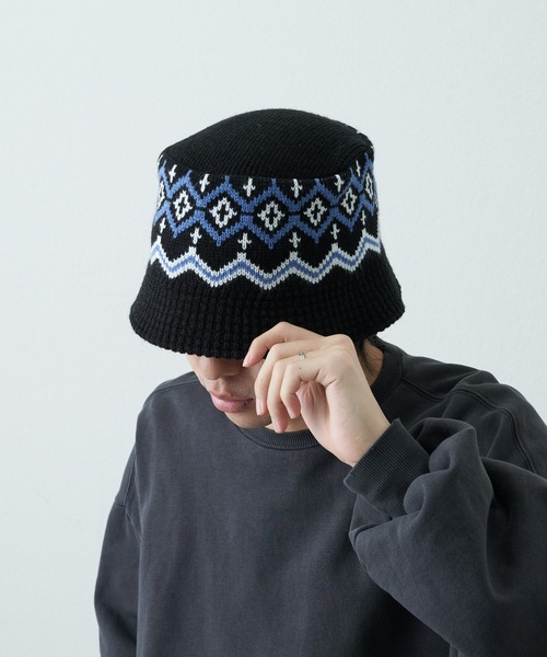COLONY 2139(コロニートゥーワンスリーナイン)の「アクリルジャガードニットハット(ハット・メンズ・グレー/ブラック・FREE)」の12枚目の写真