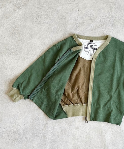 MARKEY'S(マーキーズ)の「ミニウラケミリタリーカーディガン(90~150cm)(カーディガン/ボレロ・キッズ・カーキ/サンドベージュ・100/95/150/120/110/90/140/130)」の7枚目の写真