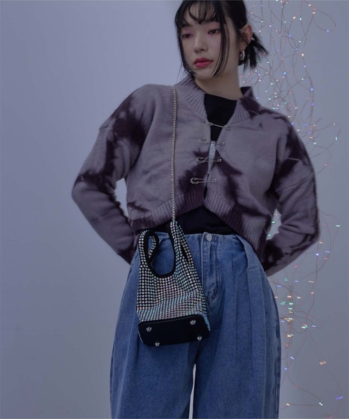 miette（ミエット）の「ラインストーンバケットバッグ（ショルダーバッグ・レディース・ブラック/マルチ・FREE）」の7枚目の写真