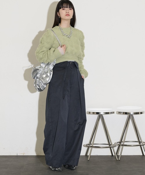 THE YOn（ザヨン）の「カフウエストベルテッドタックワイドパンツ（チノパンツ・レディース・オリーブ/チャコールグレー/ネイビー・M/S）」の20枚目の写真