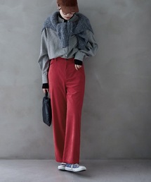 コーデュロイストレートロングパンツ