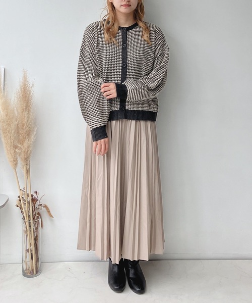 AS KNOW AS plus（アズノゥアズプラス）の「☆前後着用可能 2WAY配色ネップカーディガン（カーディガン/ボレロ・レディース・ブルー/チャコールグレー/オレンジ/グリーン・FREE）」の8枚目の写真